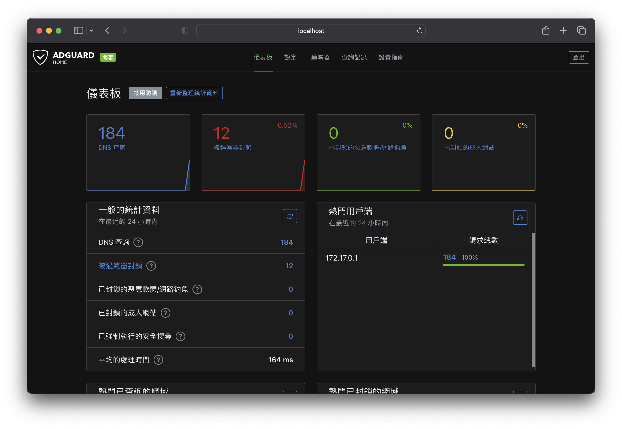 adguard dashboard